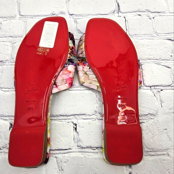 Christian Louboutin Vibrant Sexy Floral Women's Nicol Sandals SIZE 9.5 NWT - Picture 12 of 12